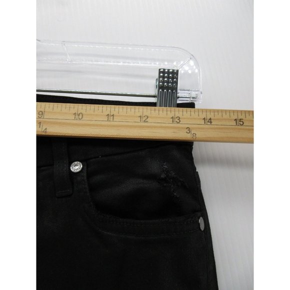 7 For All Mankind Jeans 26 Skinny Ripped Moto Distressed Dark USA - Picture 3 of 10